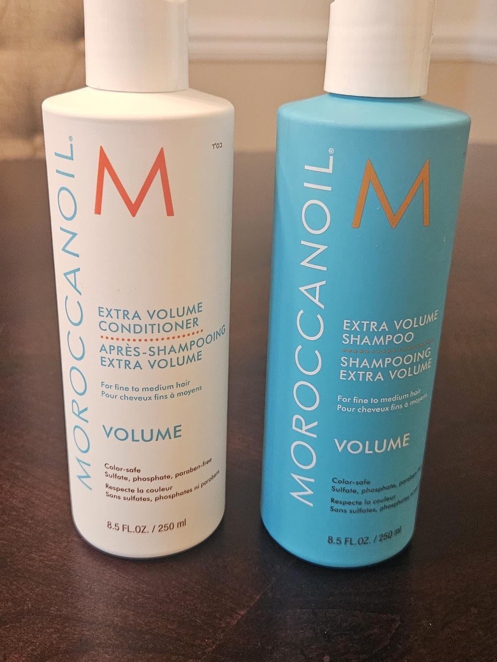 Moroccanoil Extra Volume Shampoo & Conditioner Set - Blue & White